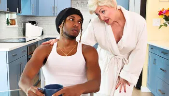 GILF “Perks” Him Right Up!
